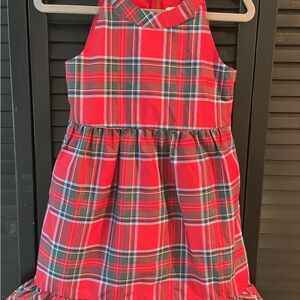Vineyard Vines Red and Green Plaid Kids Dress